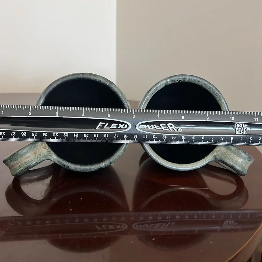 Pottery Nature Inspired Wood Grain 2 Coffee / Tea Mugs - Picture 10 of 14